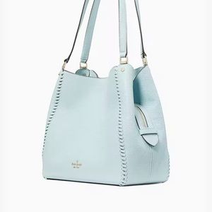Kate Spade triple compartment shoulder bag in dewy blue. Brand new with tags